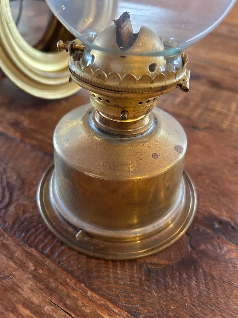 オイルランタン　アンカー　アンティーク　ランプ　真鍮
