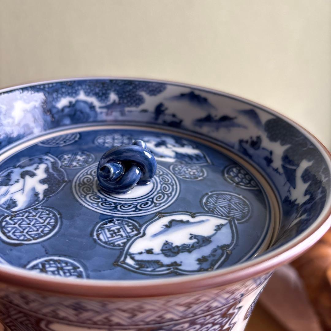 土山松泉造 水指 景徳鎮窯 平安 清水焼 茶道具 共箱