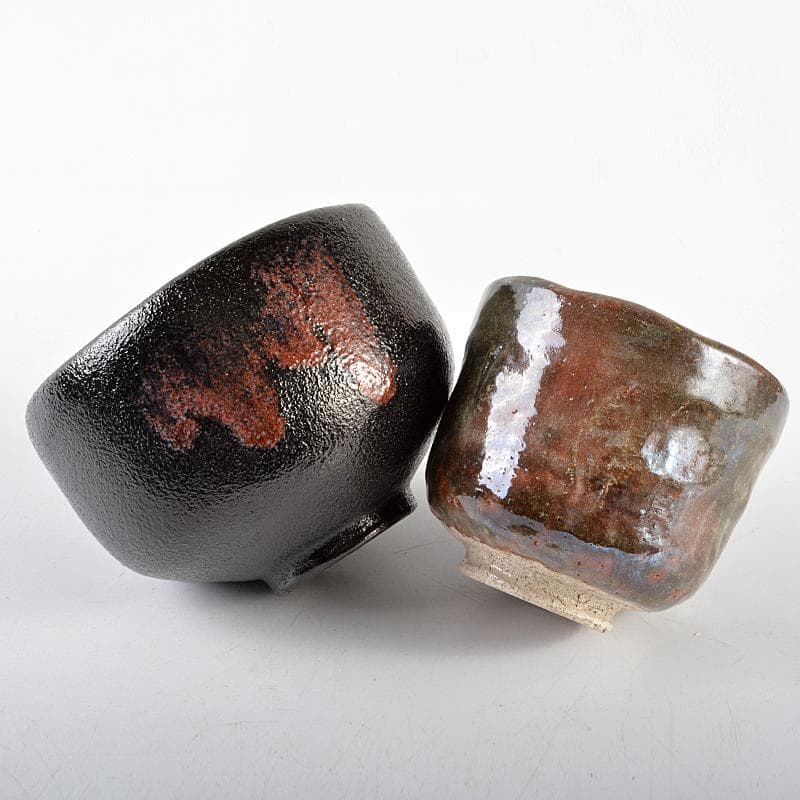 茶道具　漆塗　茶箱　茶筅筒　茶碗など　六点　一式　仕覆付　M　R5941