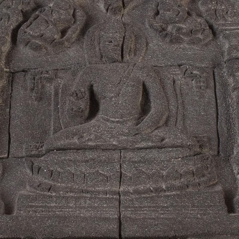 仏教美術　ボロブドゥール寺院　安山岩石粉　レプリカリリーフ　2点　V　R8999