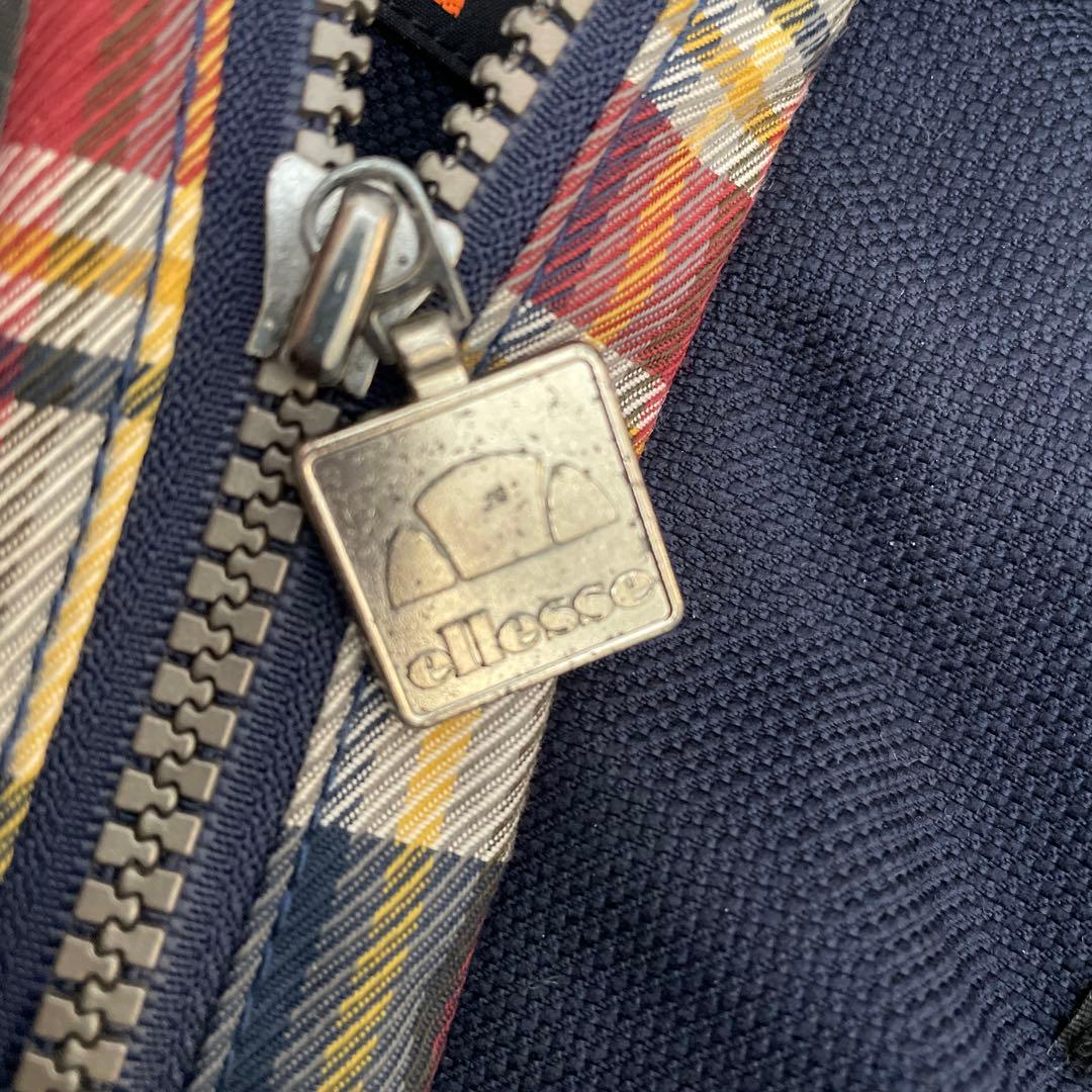 ellesse チェック柄 フード付きスキーウェア上下