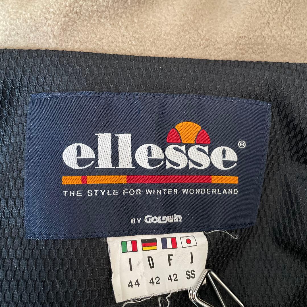 ellesse チェック柄 フード付きスキーウェア上下