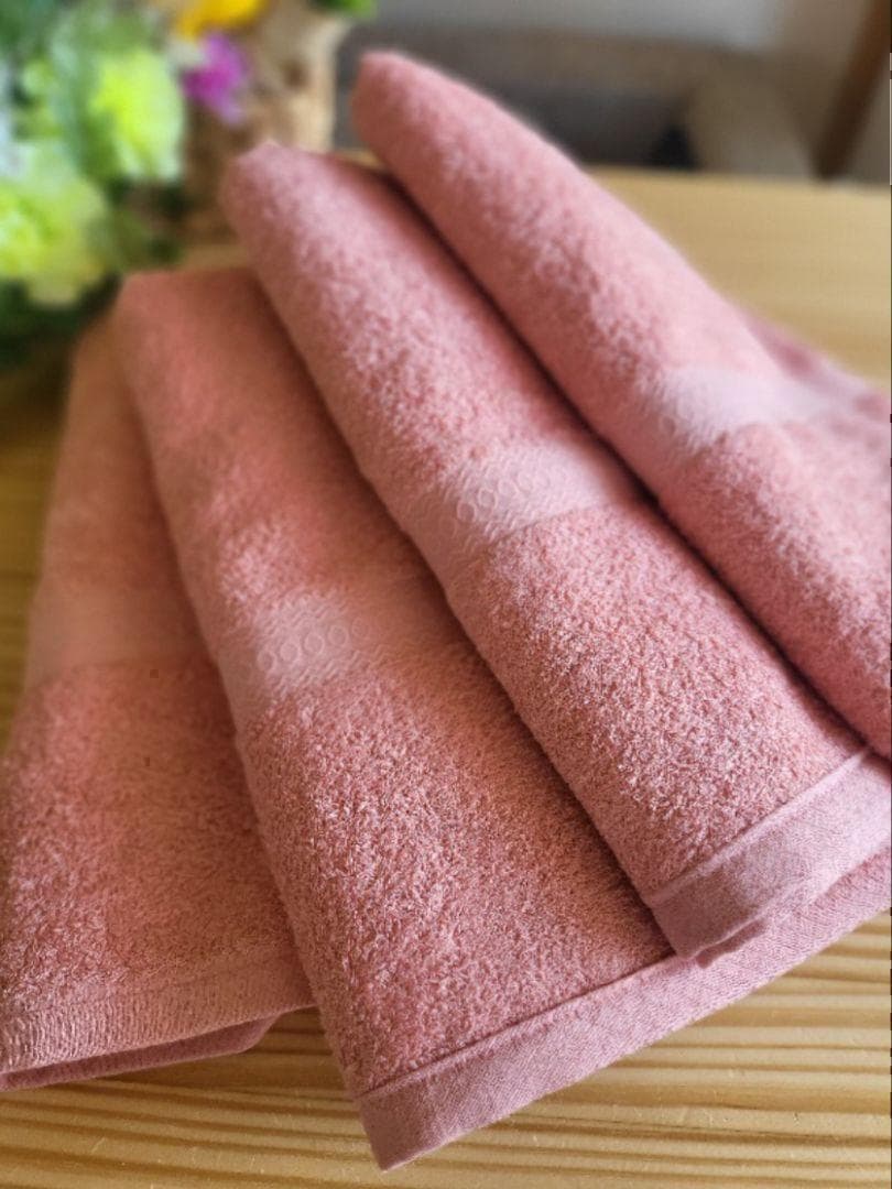 泉州タオル 高級綿糸サーモンピンクバスタオルセット6枚入 まとめ売り タオル新品