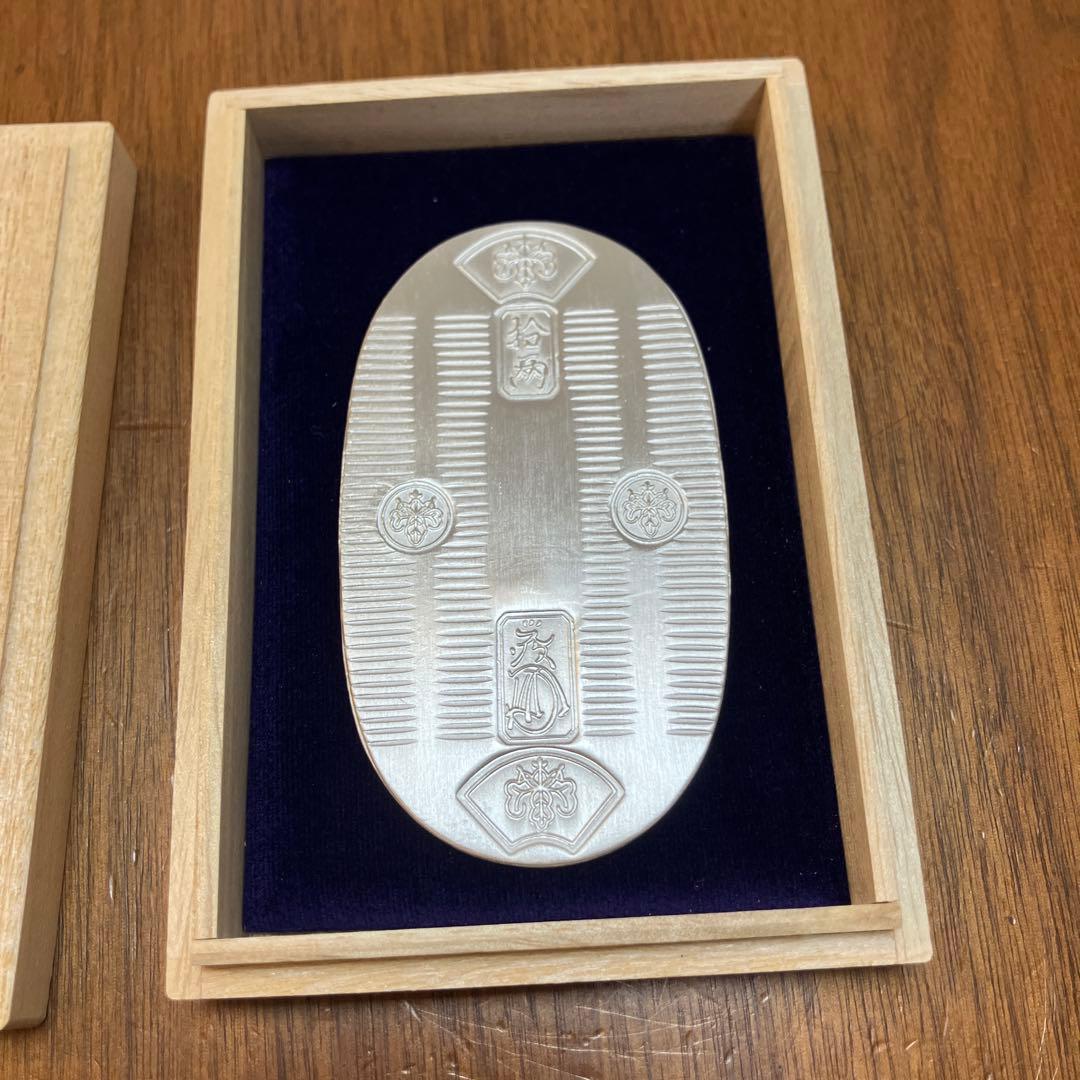 純銀 造幣局検定刻印入り小判 天保五両判 100g