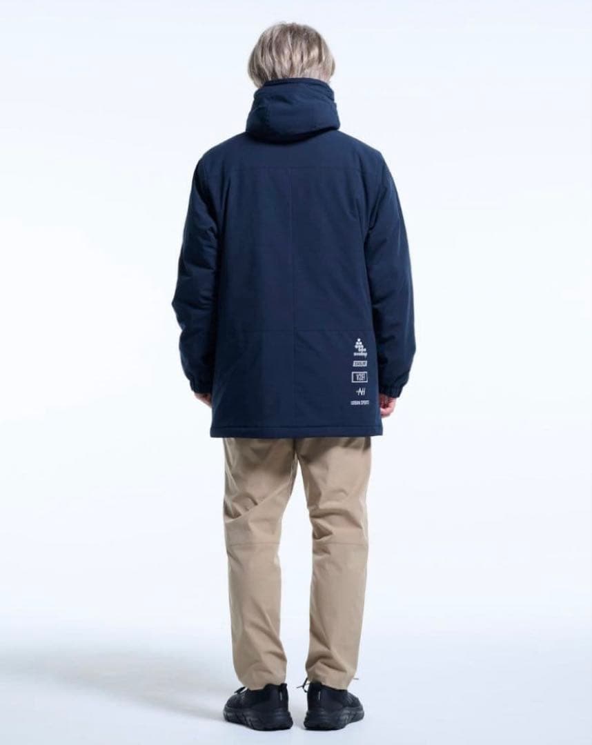 新品スボルメ発熱中綿ハーフコート　XL ネイビー