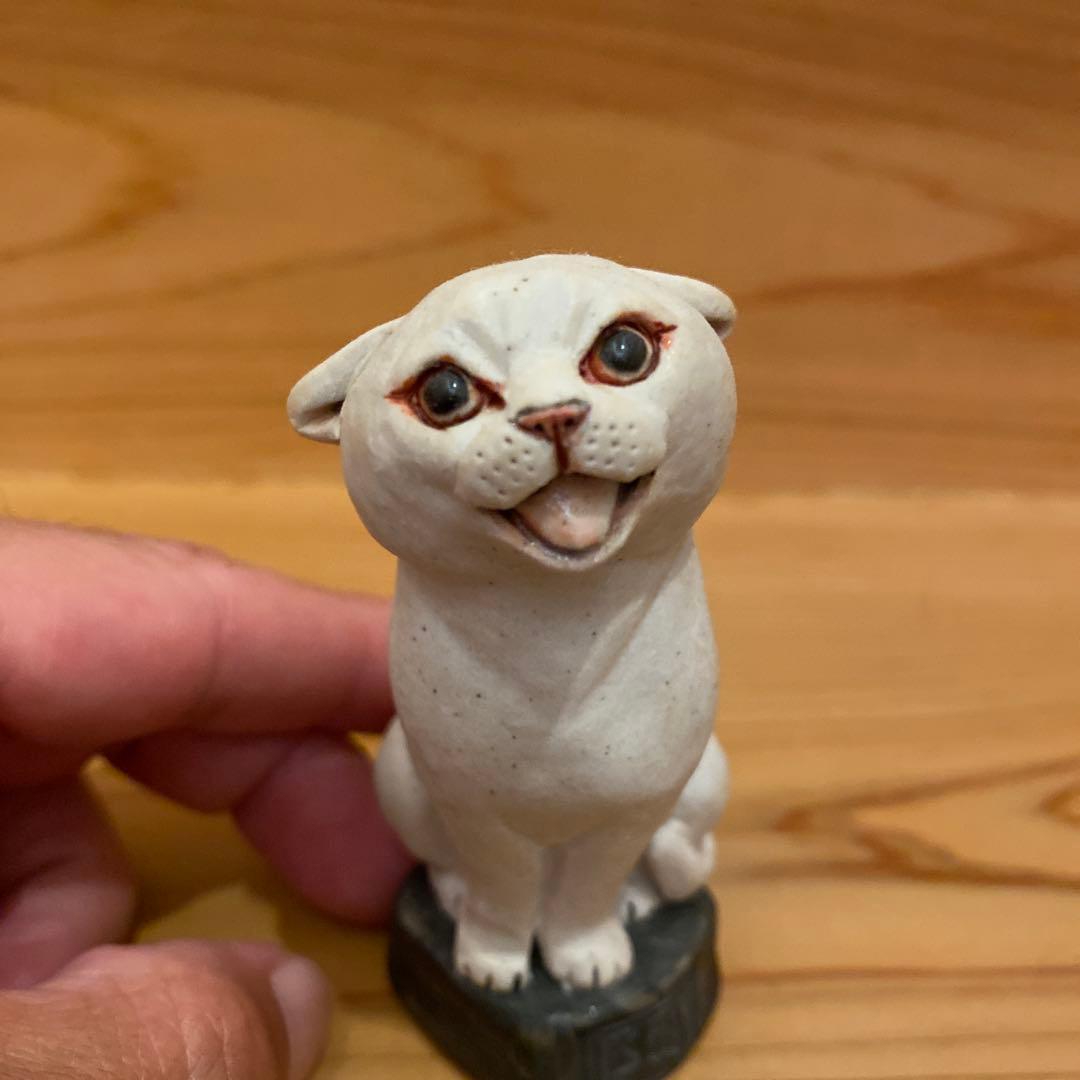 きたむら工房　ネコ置き物　阿吽