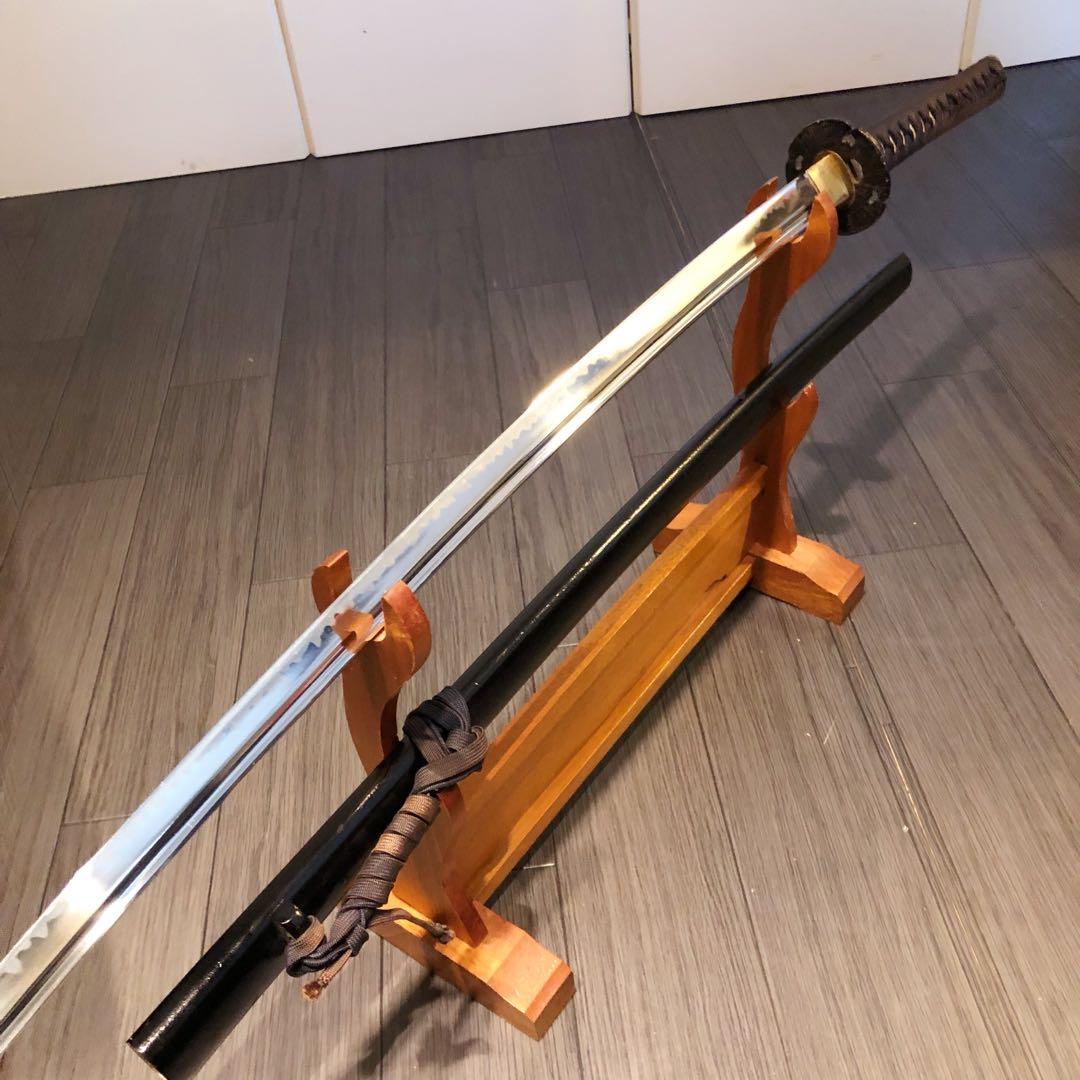 高級模造刀　高級居合刀　樋入り刀身　優波紋　亜合金刀身　居合刀