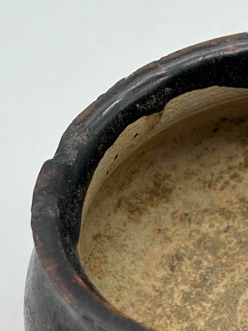 遼～金時代　磁州窯鉢　水洗 茶入　茶道具 希少貴重　唐物　古賞物(F-98)