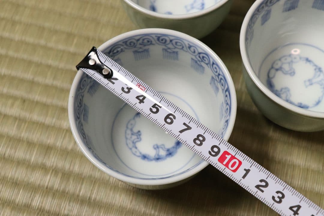 【CM77】古伊万里 青磁 染付 猪口 四客 陶芸 湯呑 酒器 小鉢 向付 懐石