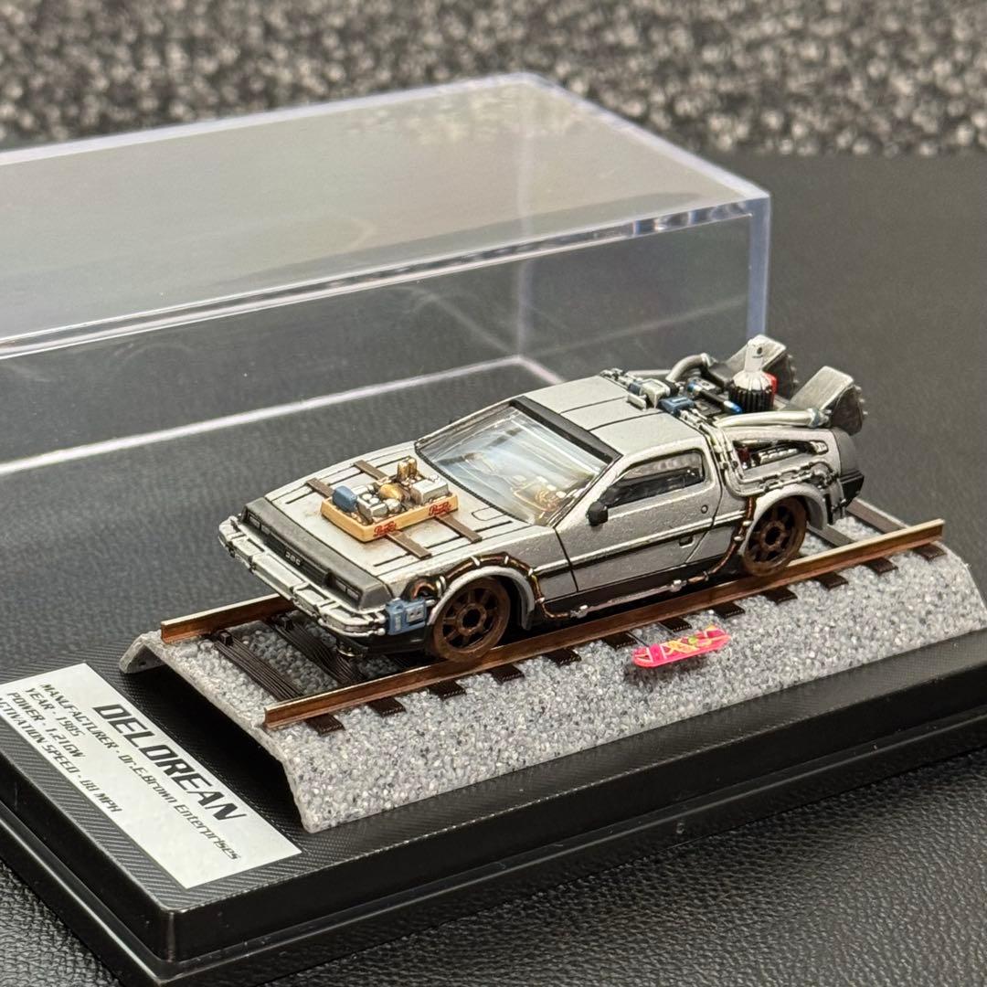 キャラウィール デロリアン レールロードVer.カスタム品&専用ケース ②