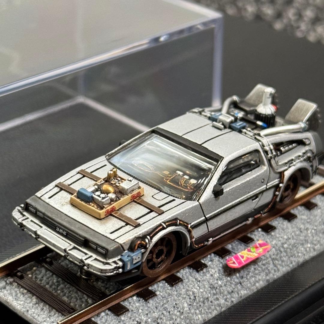 キャラウィール デロリアン レールロードVer.カスタム品&専用ケース ②