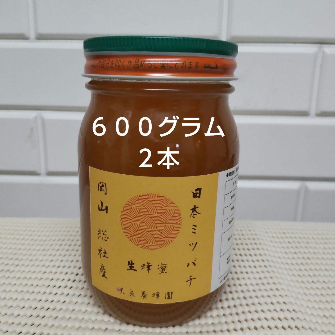 日本蜜蜂百花蜂蜜 天然非加熱無添加６００グラム２本