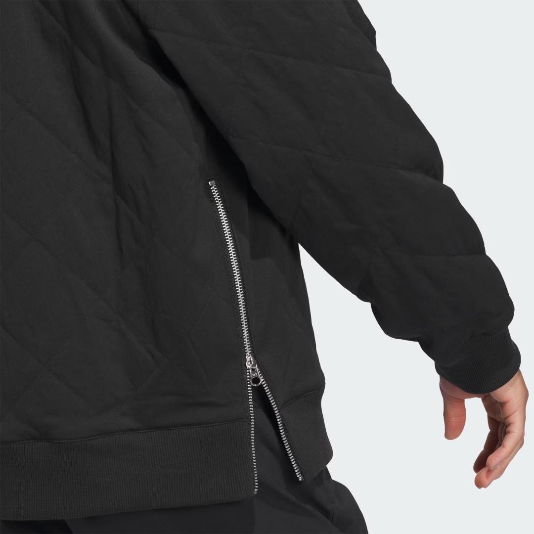 【M】秋冬 アディダス ゴルフ 保温 中綿キルティング プルオーバージャケット