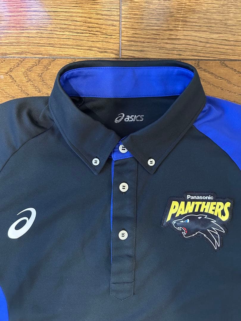 アシックス　パナソニックパンサーズ　選手実使用チームポロシャツ
