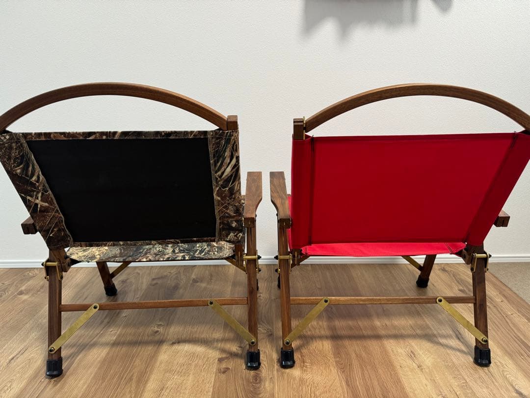 カーミットチェア 同規格品 ウォールナット×真鍮2脚セット