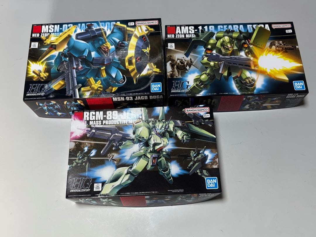 【逆襲のシャア3点】HG ギラ・ドーガー ジェガン ヤクト・ドーガ