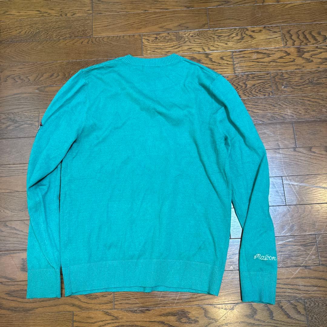 Malbon ゴルフセーター M ターコイズ