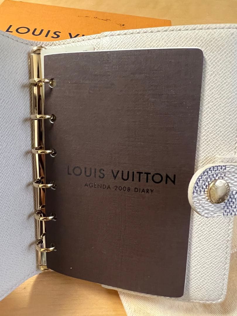 正規ルイヴィトン　白ダミエ　スケジュールホルダー