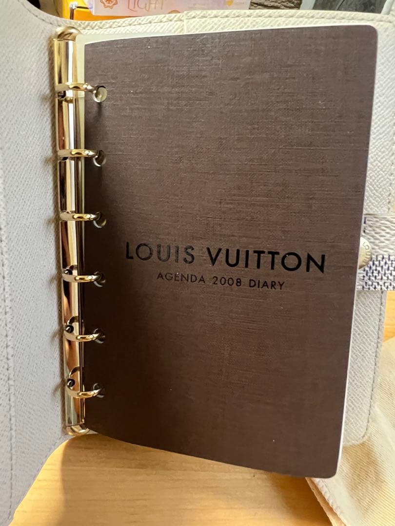 正規ルイヴィトン　白ダミエ　スケジュールホルダー