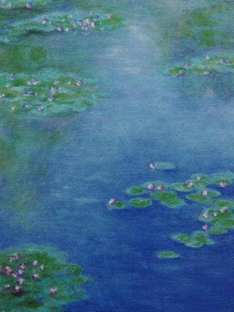 宇田喜久子、水辺―睡蓮―、希少な画集より、新品高級額、額装付