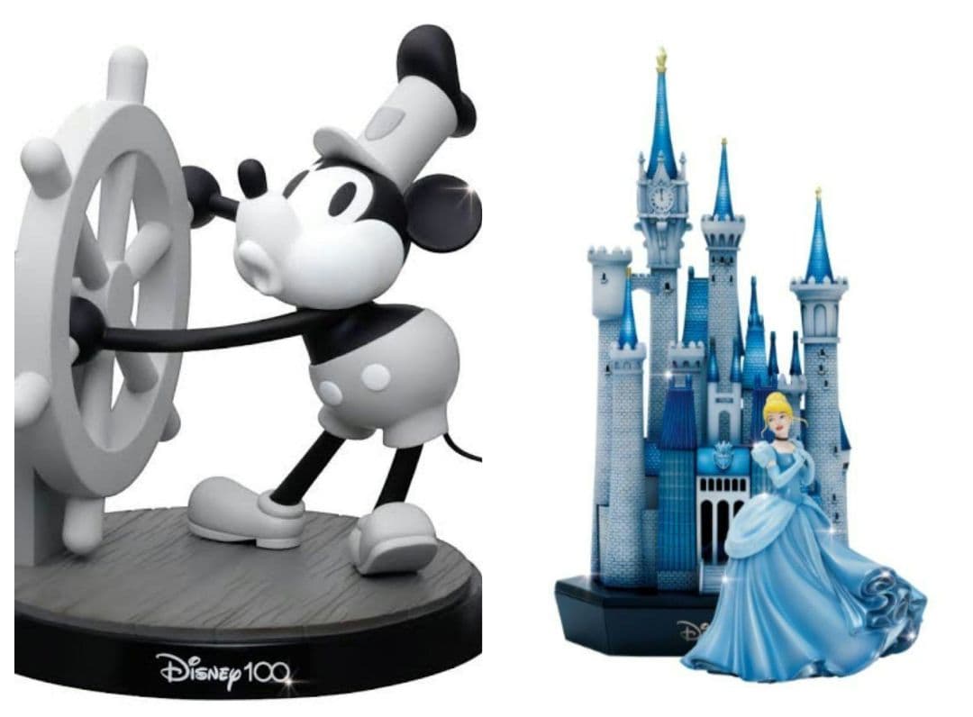 Happyくじ Disney100 蒸気船ウィリー＆シンデレラ城 フィギュア