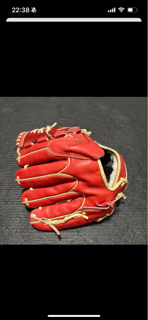 ZETT 赤 硬式グローブ