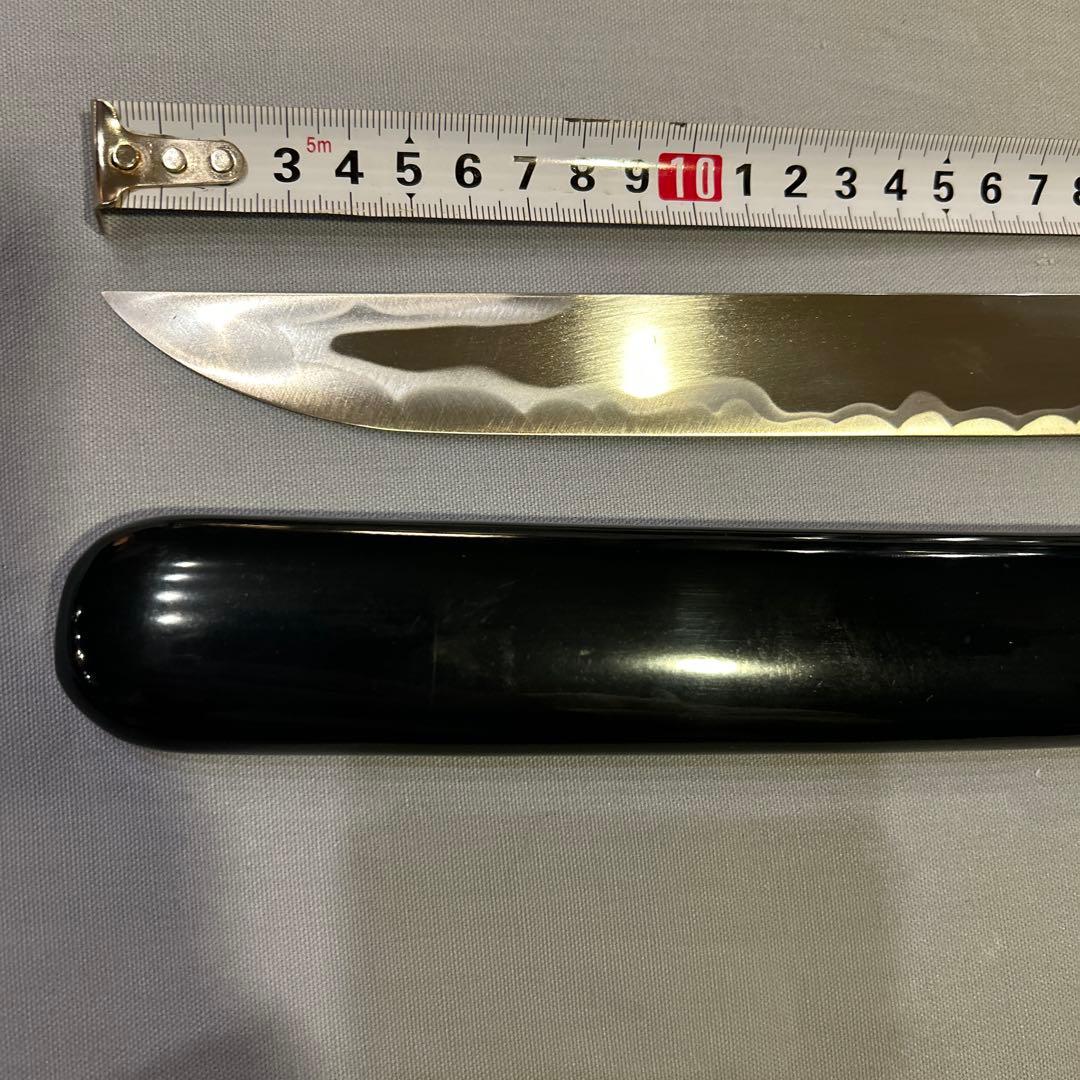 模造刀　短刀　高級　紺呂　鞘に擦り傷あり　全長360 刃渡り225 切れません