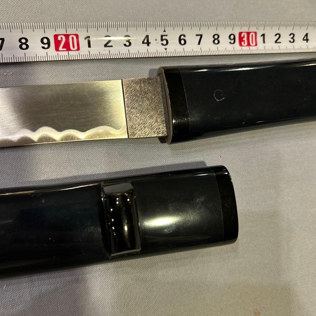 模造刀　短刀　高級　紺呂　鞘に擦り傷あり　全長360 刃渡り225 切れません