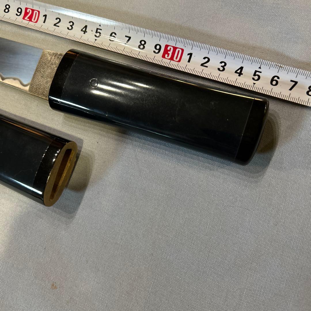 模造刀　短刀　高級　紺呂　鞘に擦り傷あり　全長360 刃渡り225 切れません