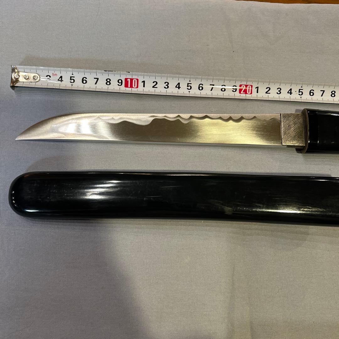 模造刀　短刀　高級　紺呂　鞘に擦り傷あり　全長360 刃渡り225 切れません