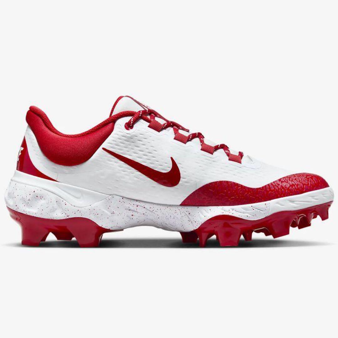 ナイキ アルファ ハラチ エリート 25 野球 スパイク 靴 シューズ 白 赤