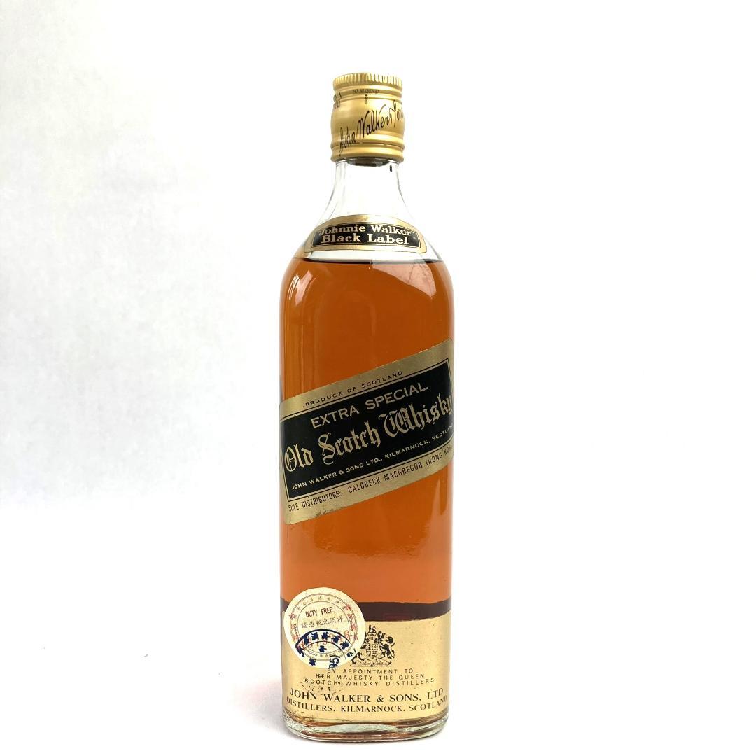 未開栓　ジョニーウォーカー ブラックラベル　特級　ジョニ黒　金キャップ　黒紋章