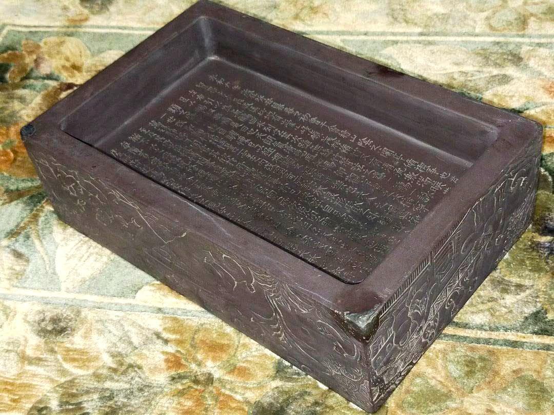 ♥特大　中国　蘭亭硯　9.2ｋｇ　硯　骨董品