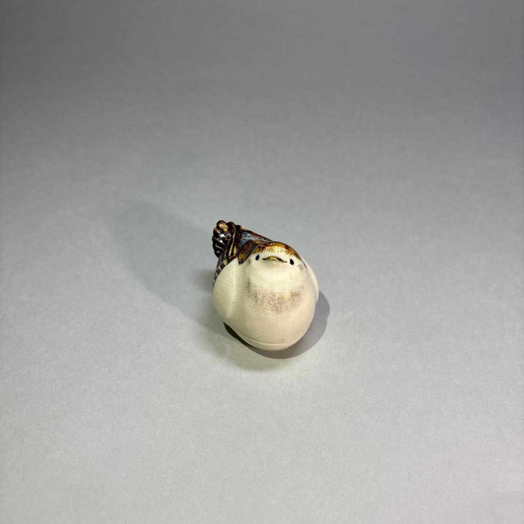 (未使用)今岡三四郎　雀香合(桐箱入)