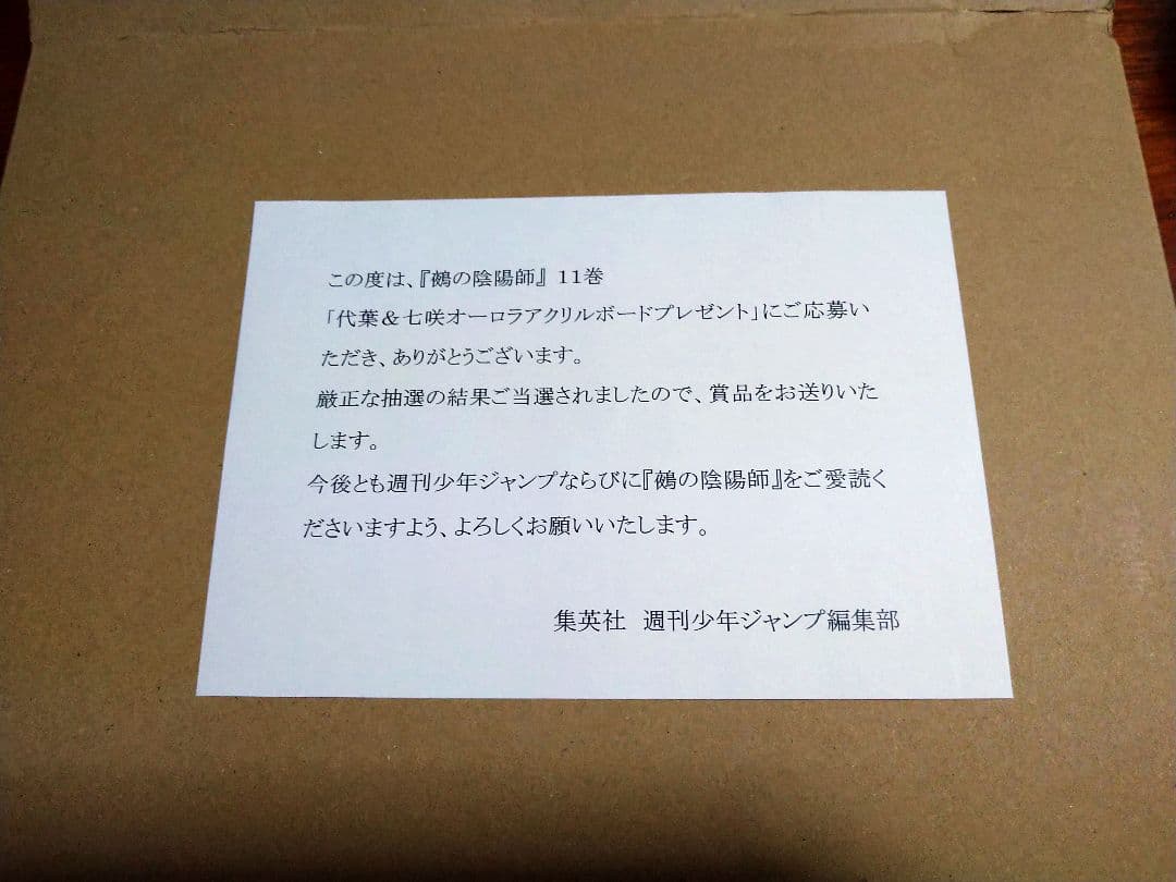 鵺の陰陽師　オーロラアクリルボード