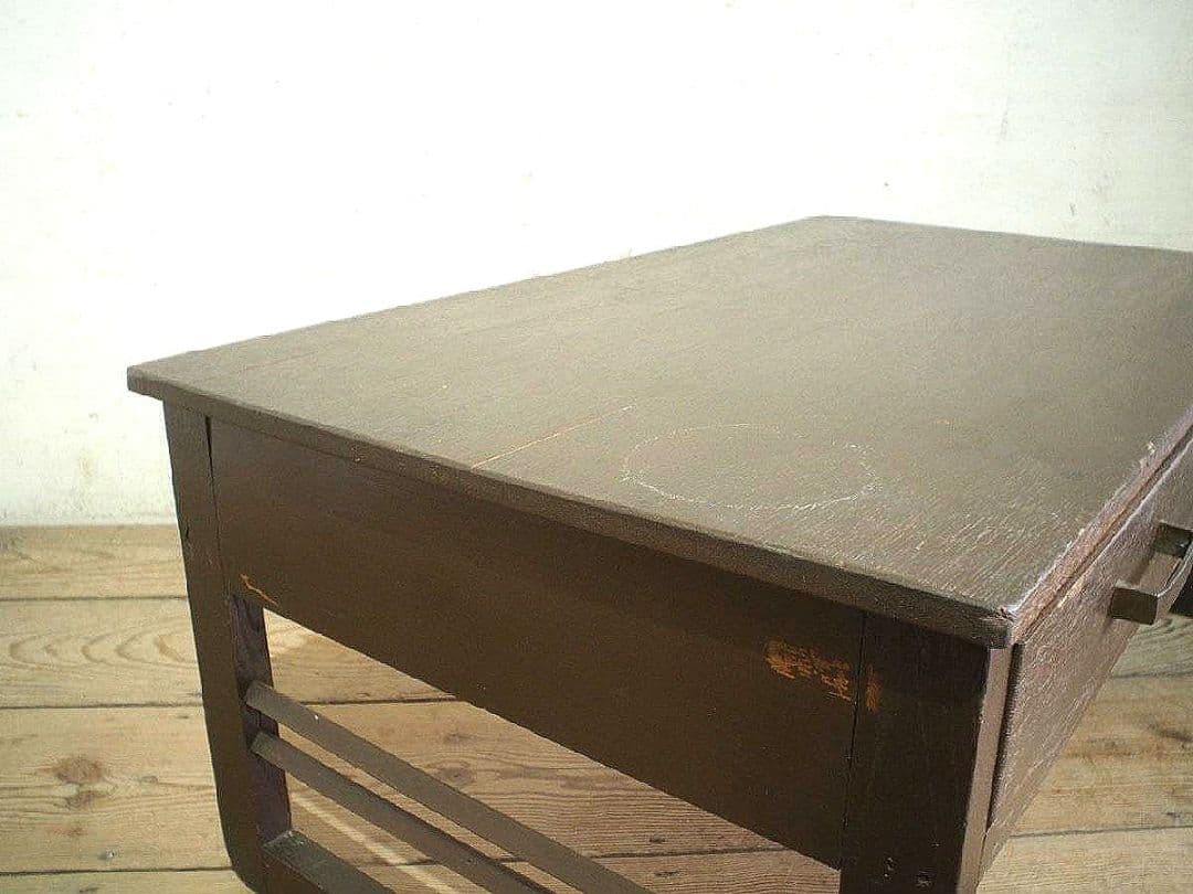 1280 ヴィンテージ　レトロな文机　ローテーブル　展示台　古家具　古道具　抽斗