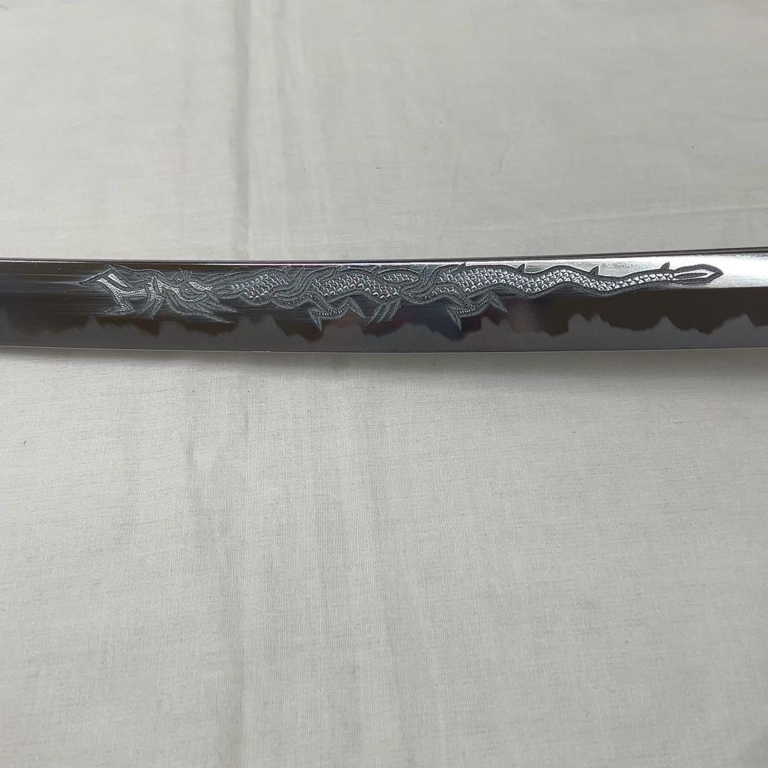 【模造刀】二本差し 太刀 脇差 昇龍 梵字 彫り込み