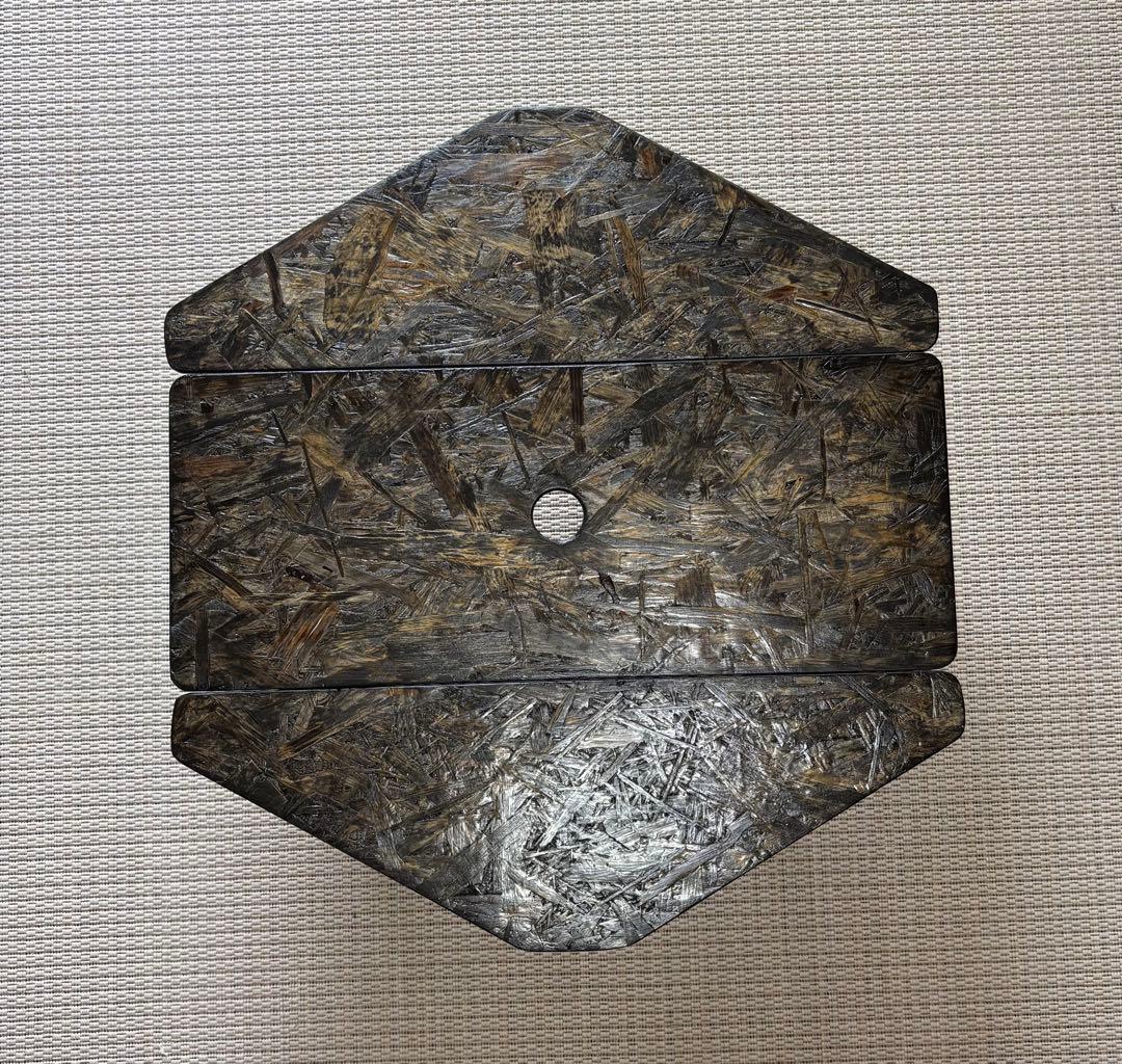 ヘキサテーブル65センターテーブル付きスケルトンブラック塗装 FHC65sb