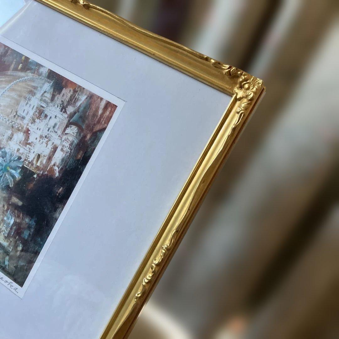 鶴岡義雄　マドモアゼル　リトグラフ　絵画