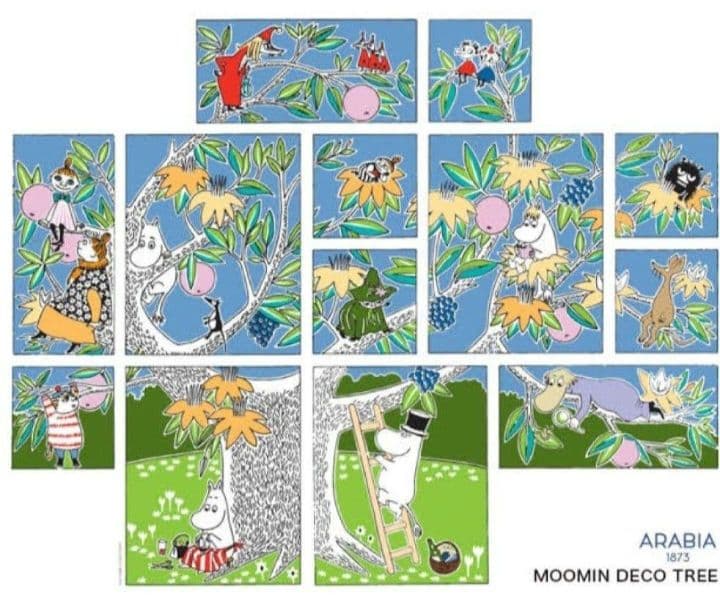 アラビア「ムーミンパパ」デコツリー 北欧 デコタイル タイル 新品 廃盤 北欧