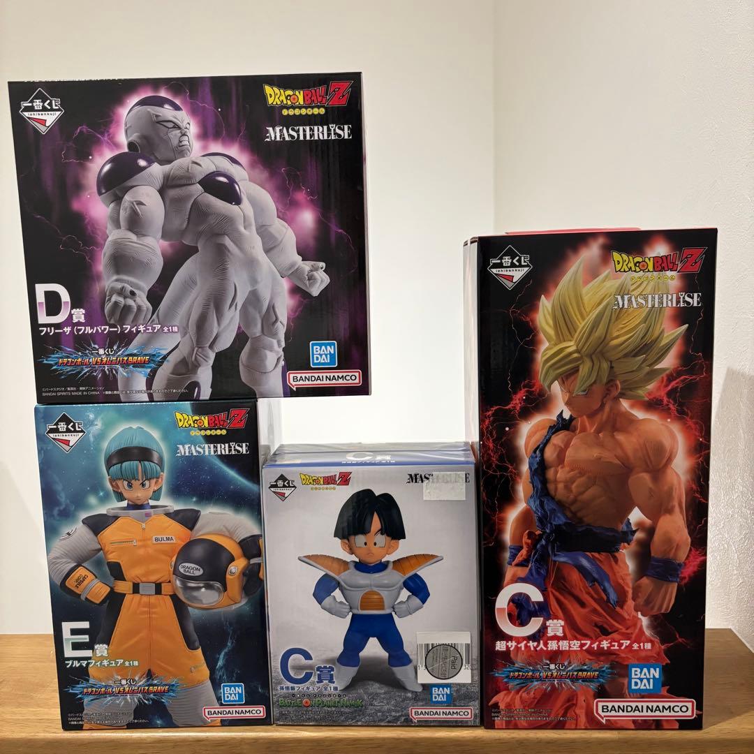 一番くじ　ドラゴンボール　孫悟空、孫悟飯、ブルマ、フリーザ
