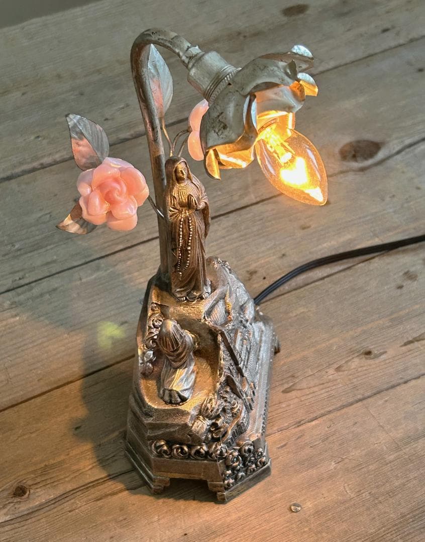 フランス　ルルドの泉　マリア　ランプ　オルゴール