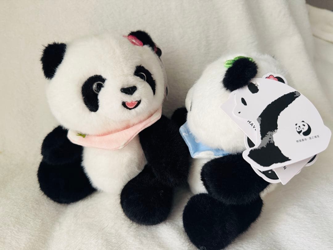 中国 パンダ ぬいぐるみ 2体セット 和花 和葉