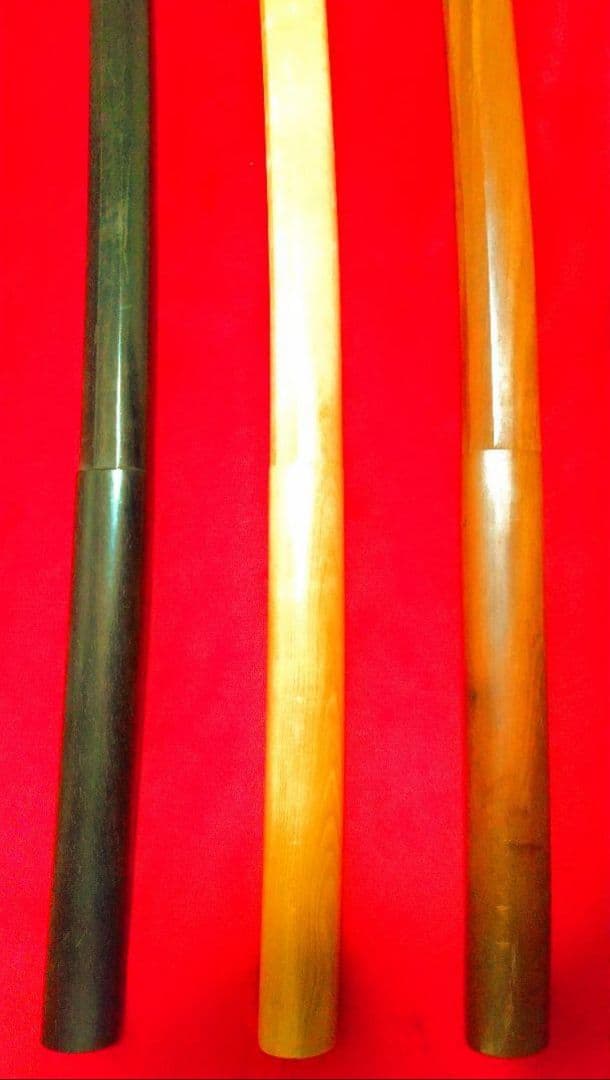 【都城 荒牧木刀】稀少国産材 高級木刀 縞黒檀 枇杷 スヌケ 太刀３本セット