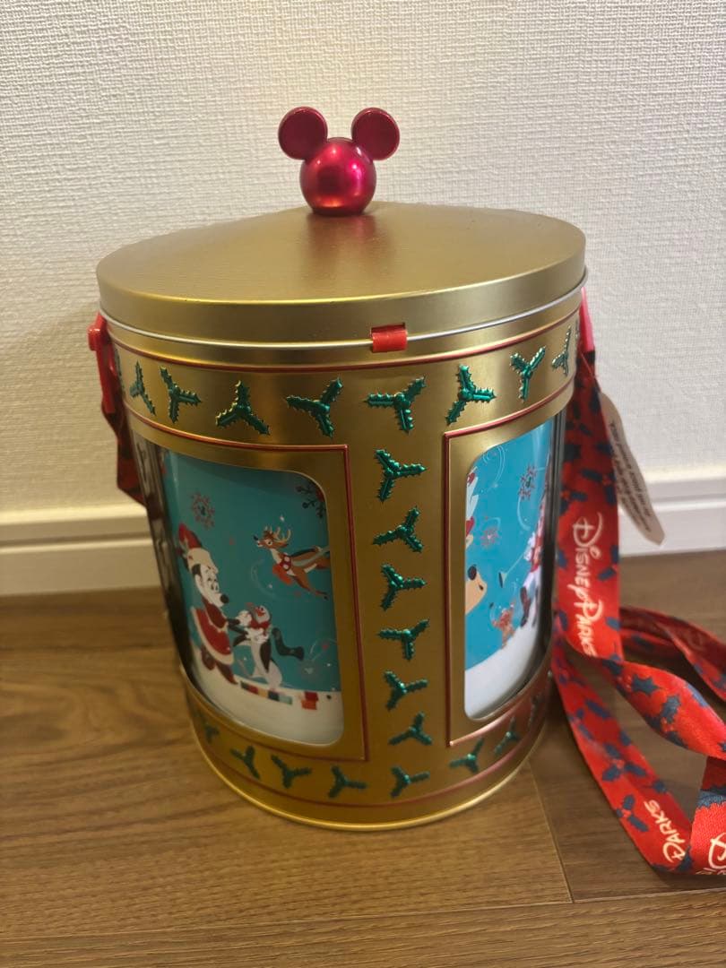 WDW限定　クリスマス　ポップコーンバケット　　オルゴール