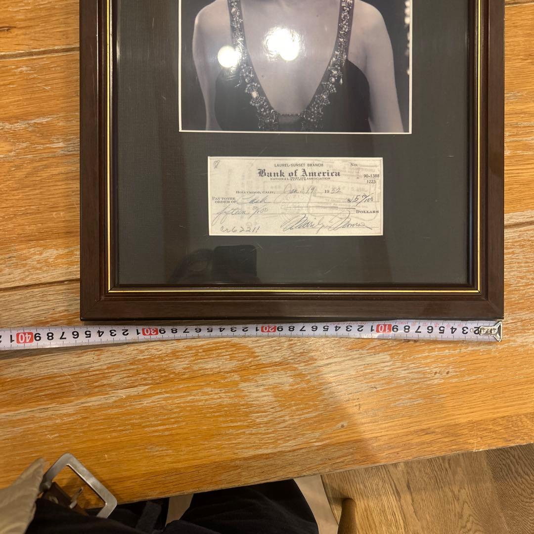 マリリン・モンロー 小切手 1952年　複製