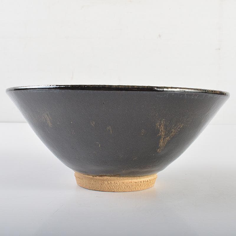 茶道具　人間国宝　加藤土師萌　黒唐津　茶碗　共布共箱　D　R6899