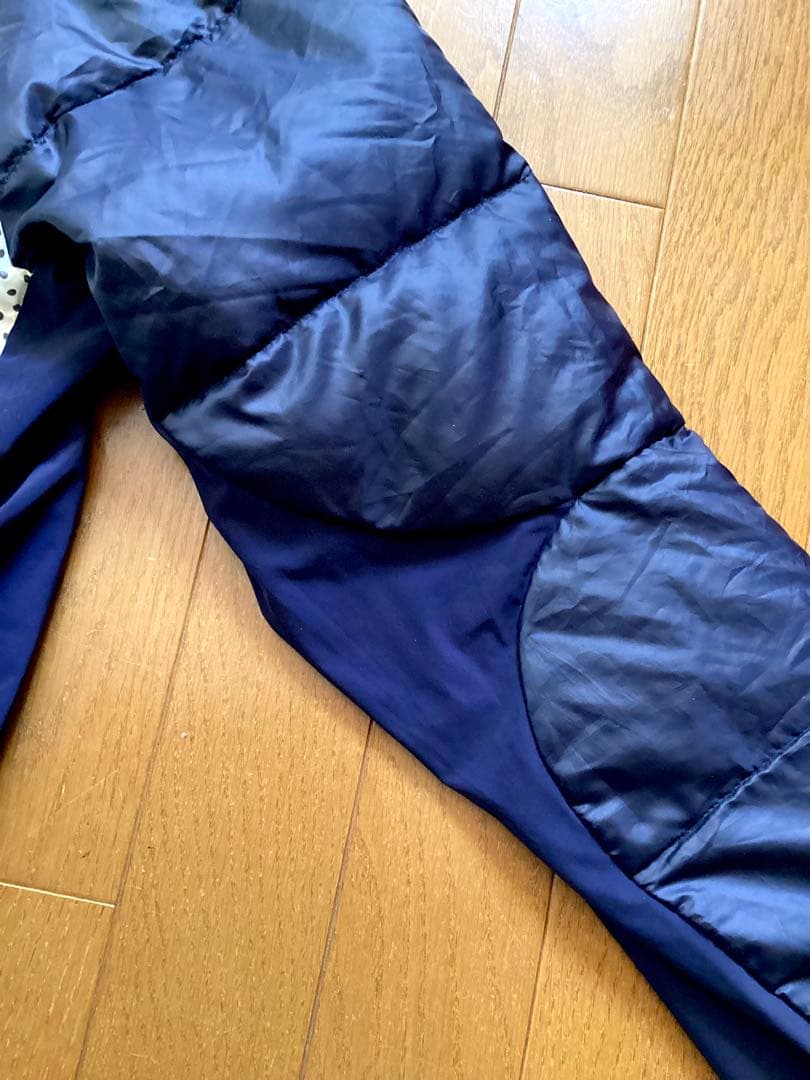 上*元様 パーリーゲイツ水玉模様ストレッチ×キルティングダウンジャケット5