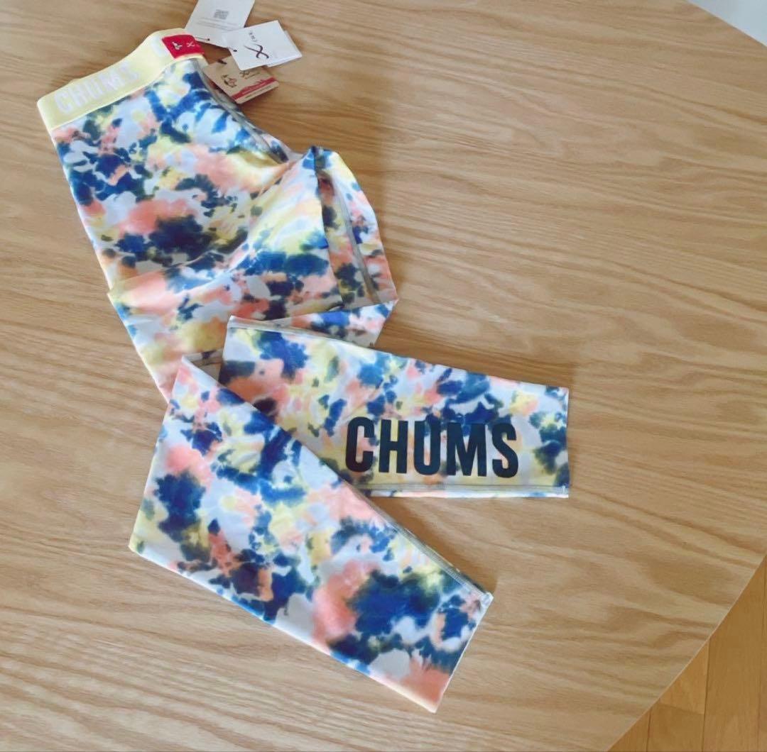 ワコール cw-x レギンス パンツ チャムスコラボ イエロー ブルー L 新品