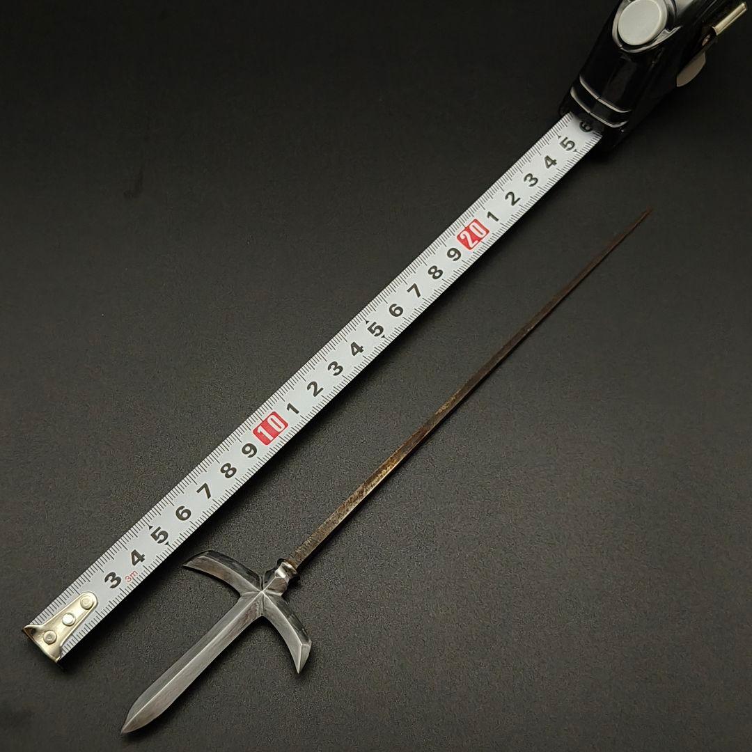 武道具　矢じり　十文字槍　鏃　古式　弓道具　鉄製　職人作　美術品